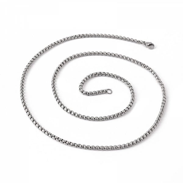 Boxchain 3mm Halsband - Silver