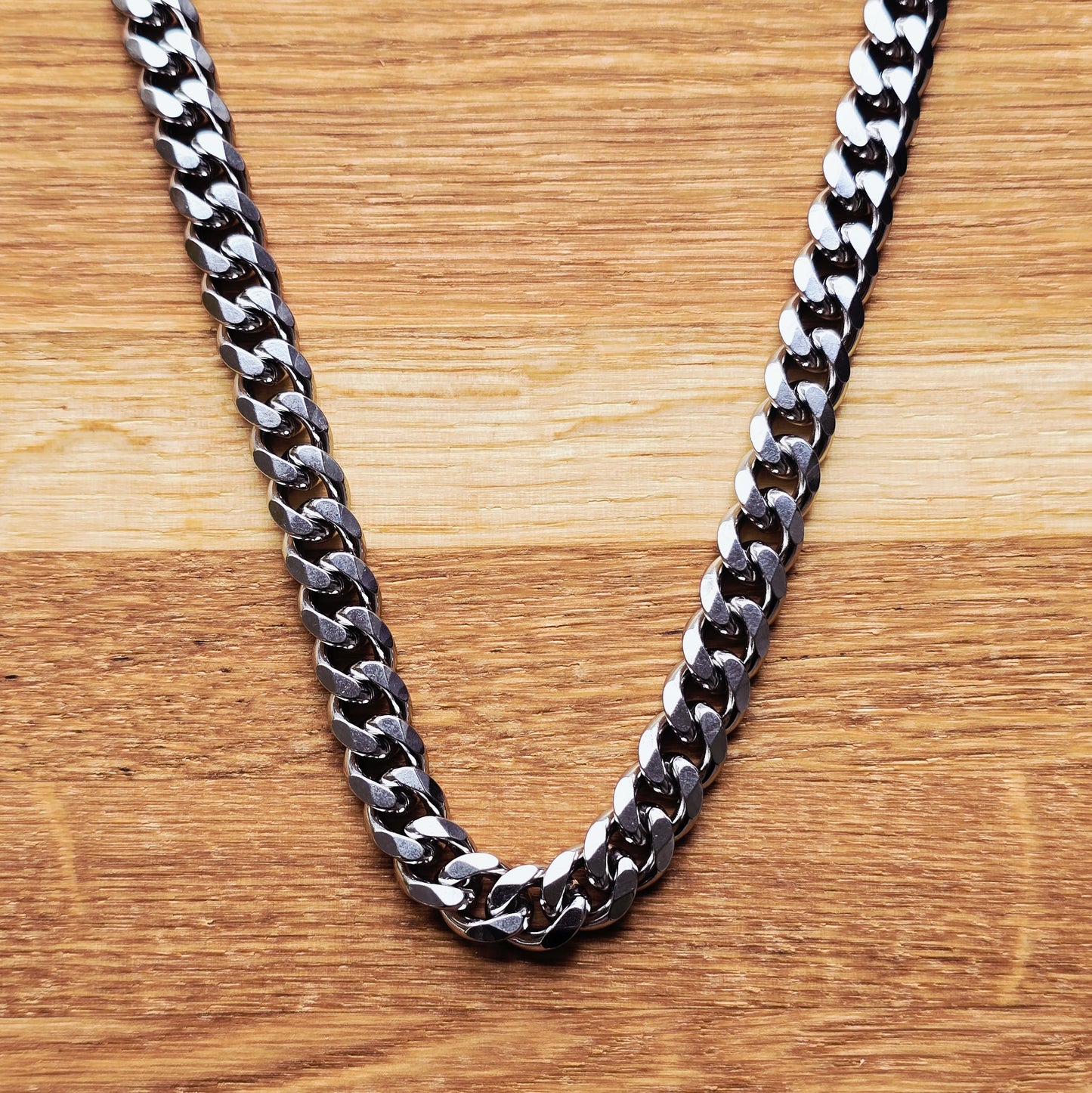 Curbchain 9mm Halsband Rostfritt stål