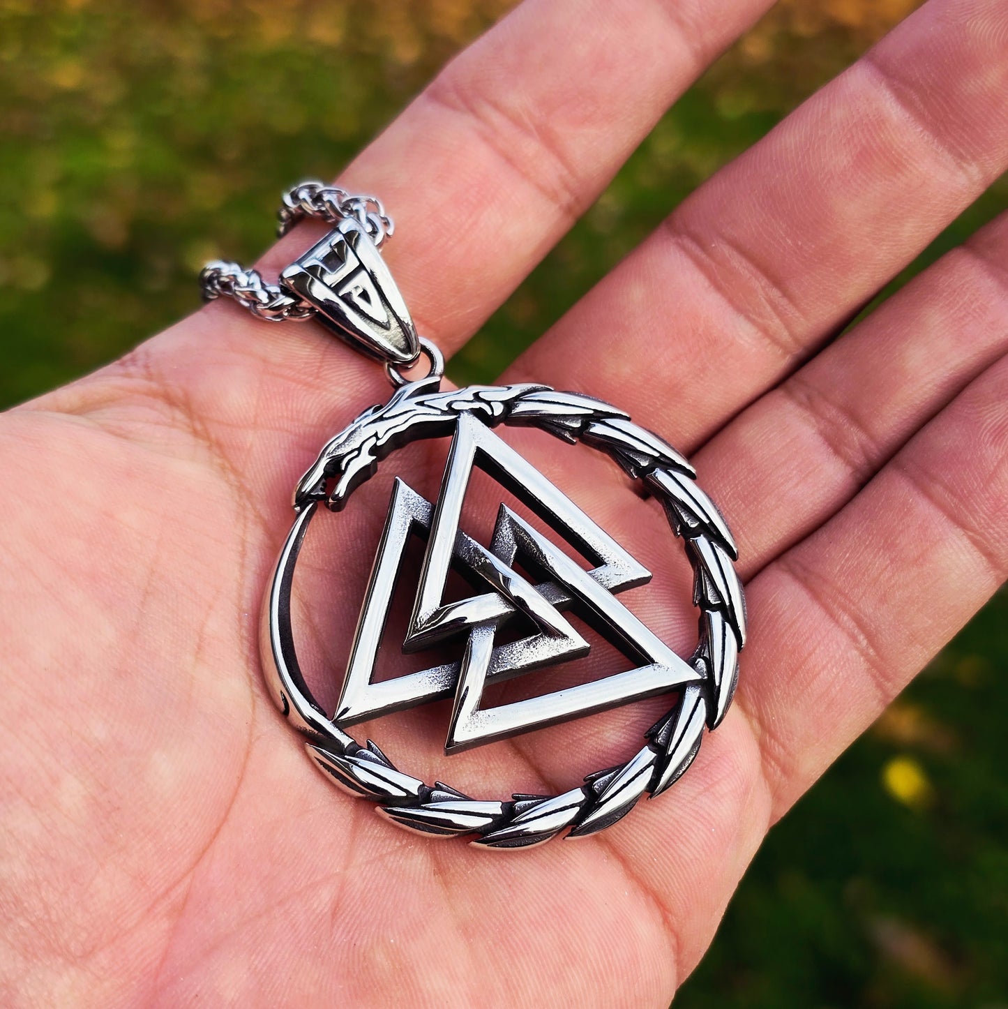 Halsband Valknut Nidhöggr XXL