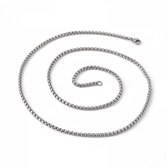 Boxchain 3mm Halsband - Silver