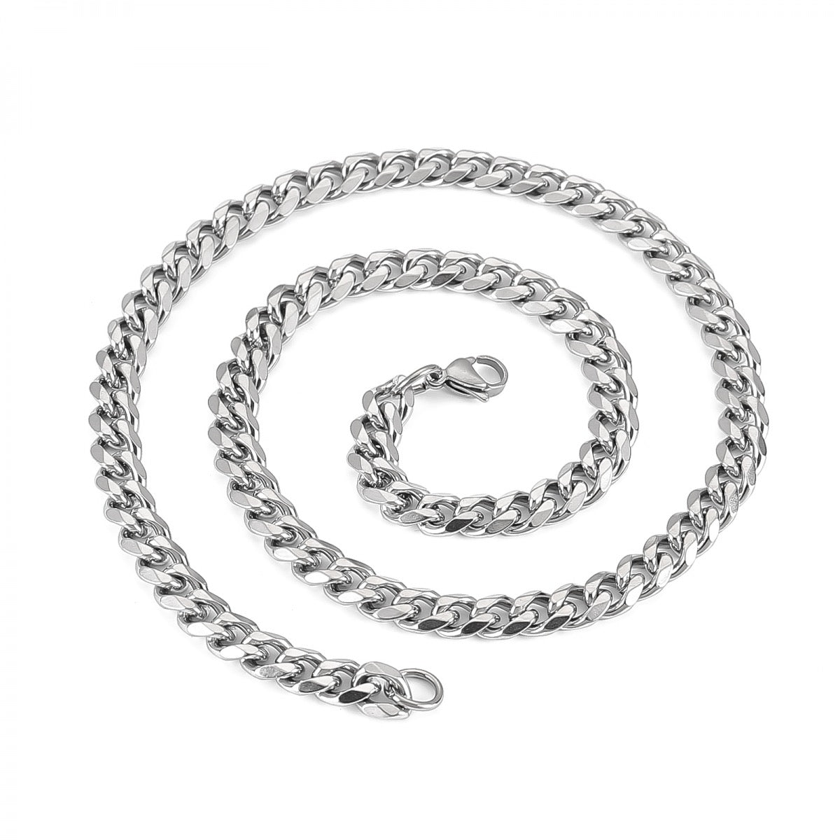 Curbchain 9mm Halsband Rostfritt stål