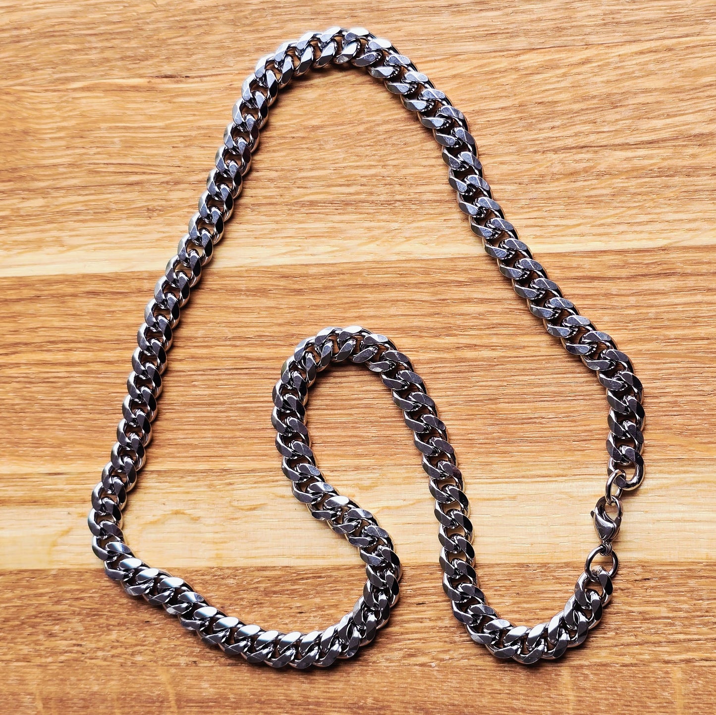 Curbchain 9mm Halsband Rostfritt stål