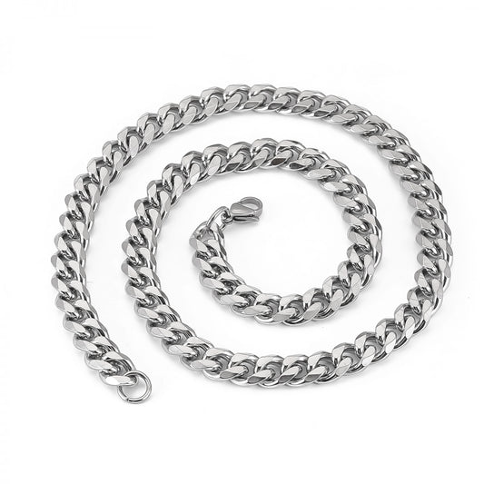 Curbchain 10,5mm Halsband Rostfritt Stål