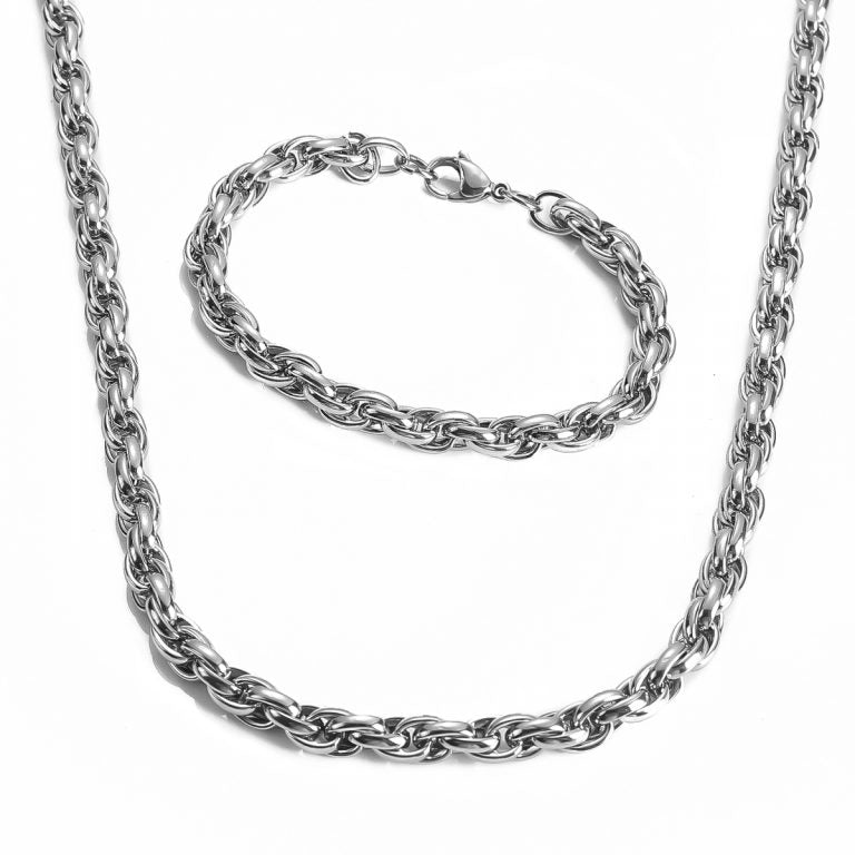 Halsband och Armband Birka Set - Silver