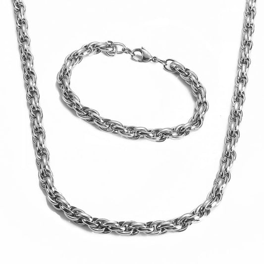 Halsband och Armband Birka Set - Silver
