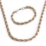 Halsband och armband Birka-set - Tvåfärgat