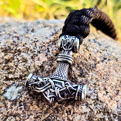 Paracord Armband Mjölnir Asgard-Knut - Silver