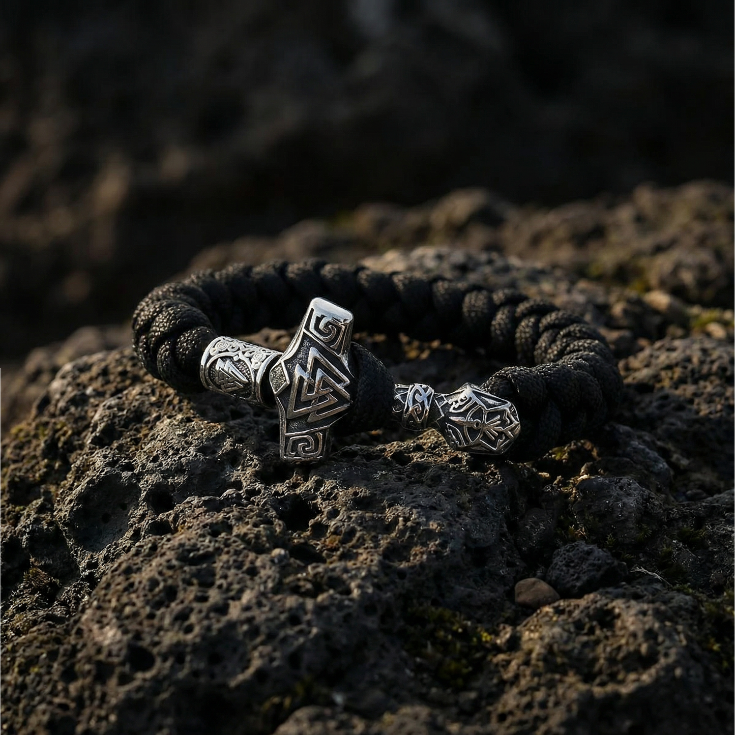 Paracord Armband Torshammare med Valknut