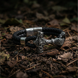 Armband Mjölnir Asgard Knot - Läder/Silver