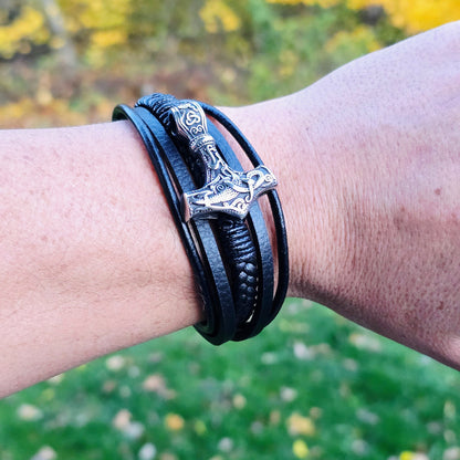Bracelett Leather Mjönir Fimm