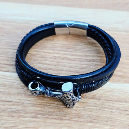 Bracelett Leather Mjönir Fimm