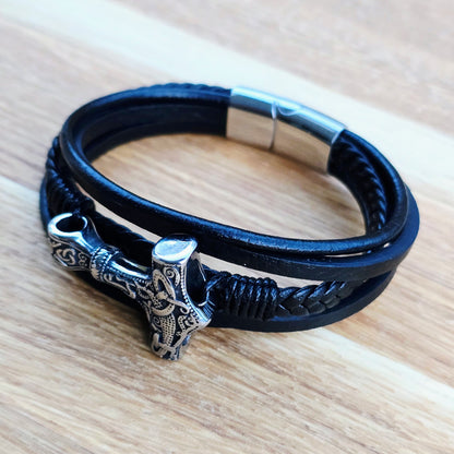 Bracelett Leather Mjönir Fimm
