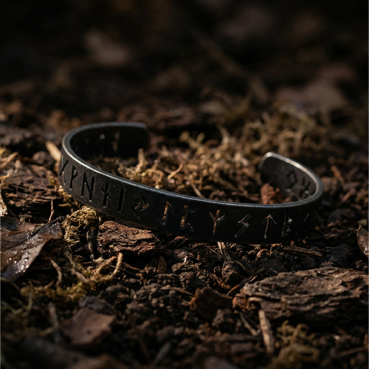 Armband Runor i Norden - Svart