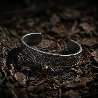 Bangle Norse Antique Silver