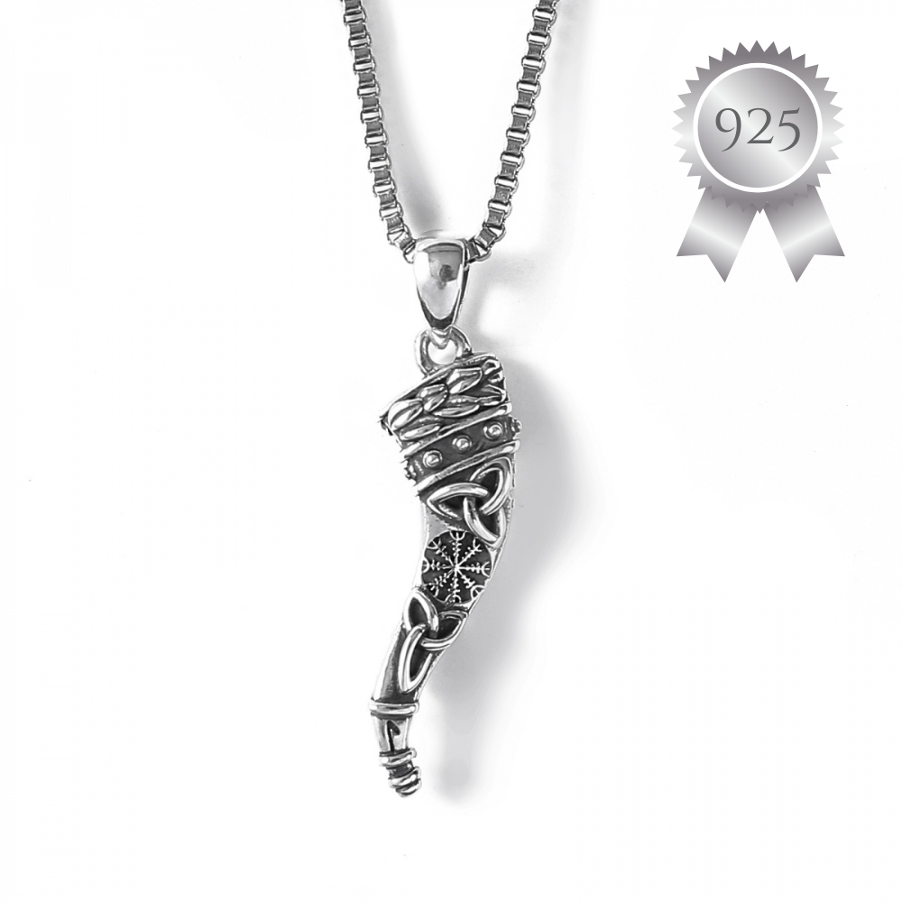 Necklace Viking Horn - Sterling Silver