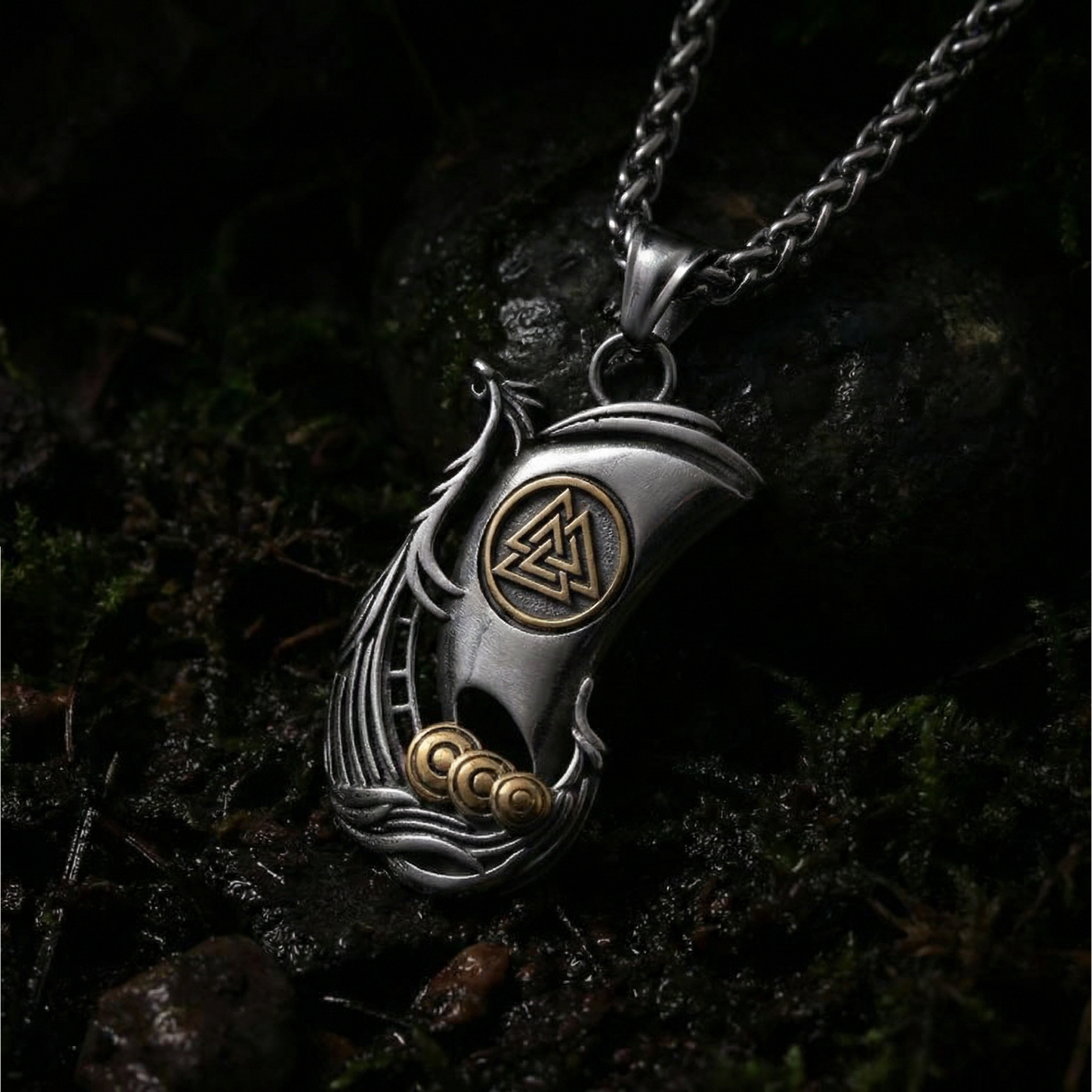 Halsband Drakkar Långskepp - Dubbelfärgad