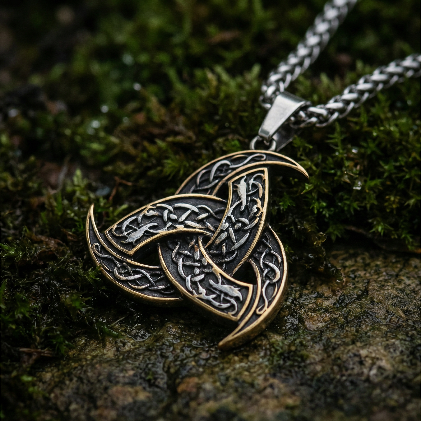 Halsband Horn Óðrœrir - Dubbeltonad