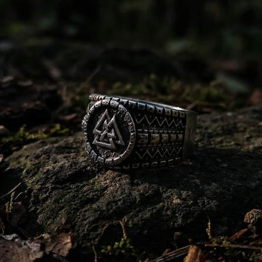 Vikingring Valknut Antik