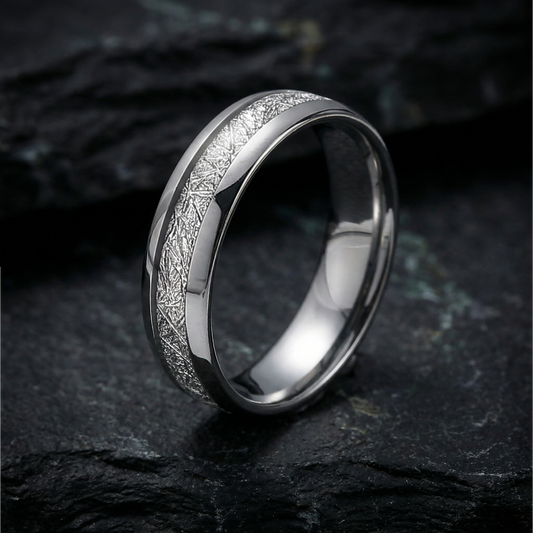 Volframring Bright Frost - Rent Silver 6mm