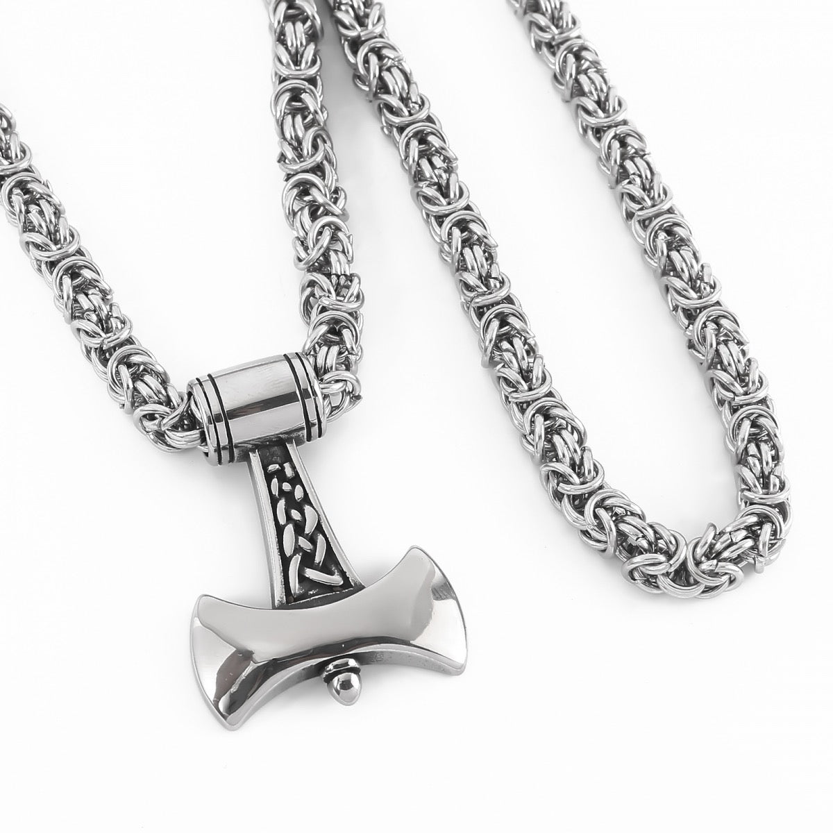 Kunglig kedja halsband Mjölner Sleek