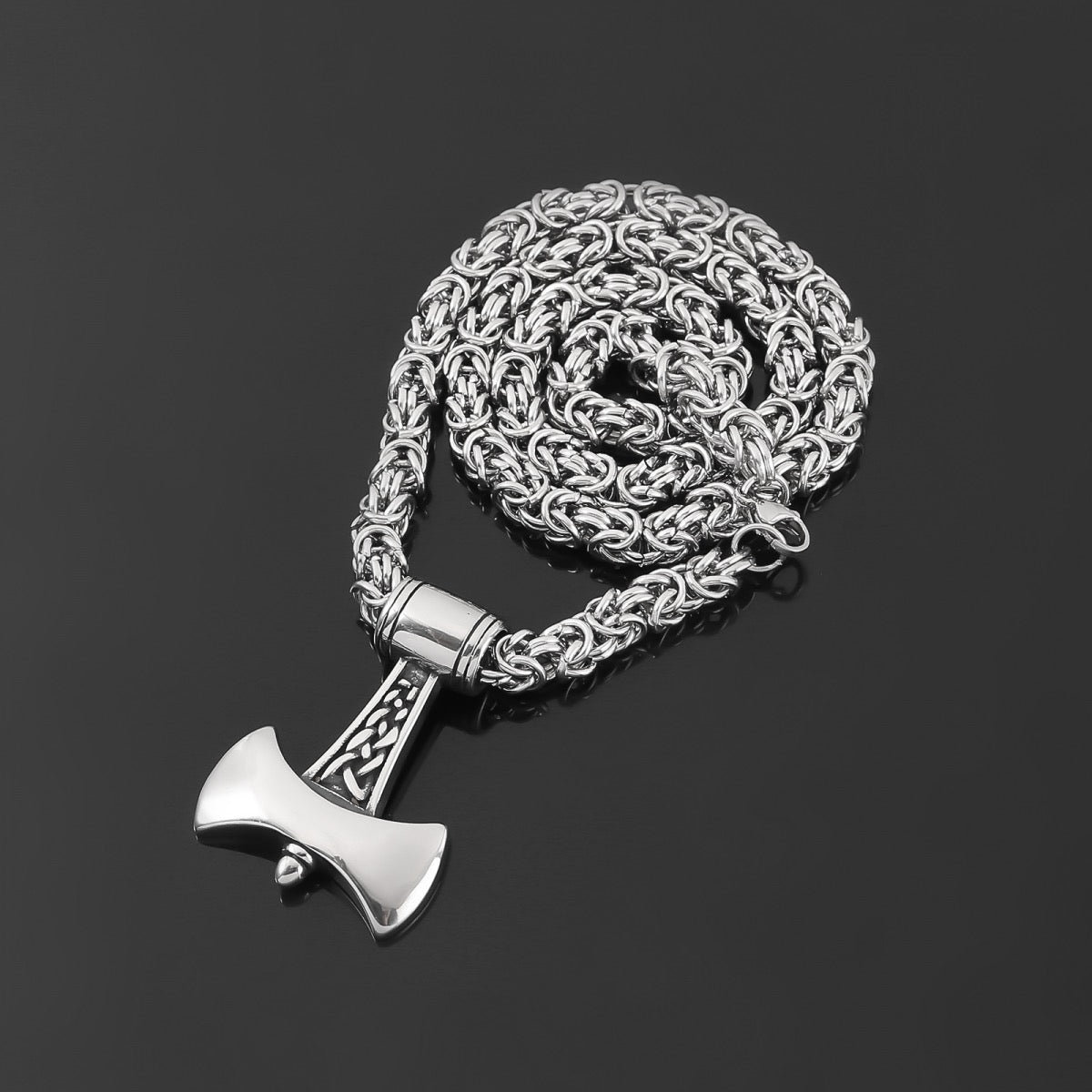 Kunglig kedja halsband Mjölner Sleek