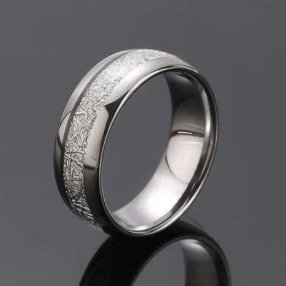 Volframring Bright Frost - Rent Silver 8mm