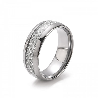 Volframring Bright Frost - Rent Silver 8mm